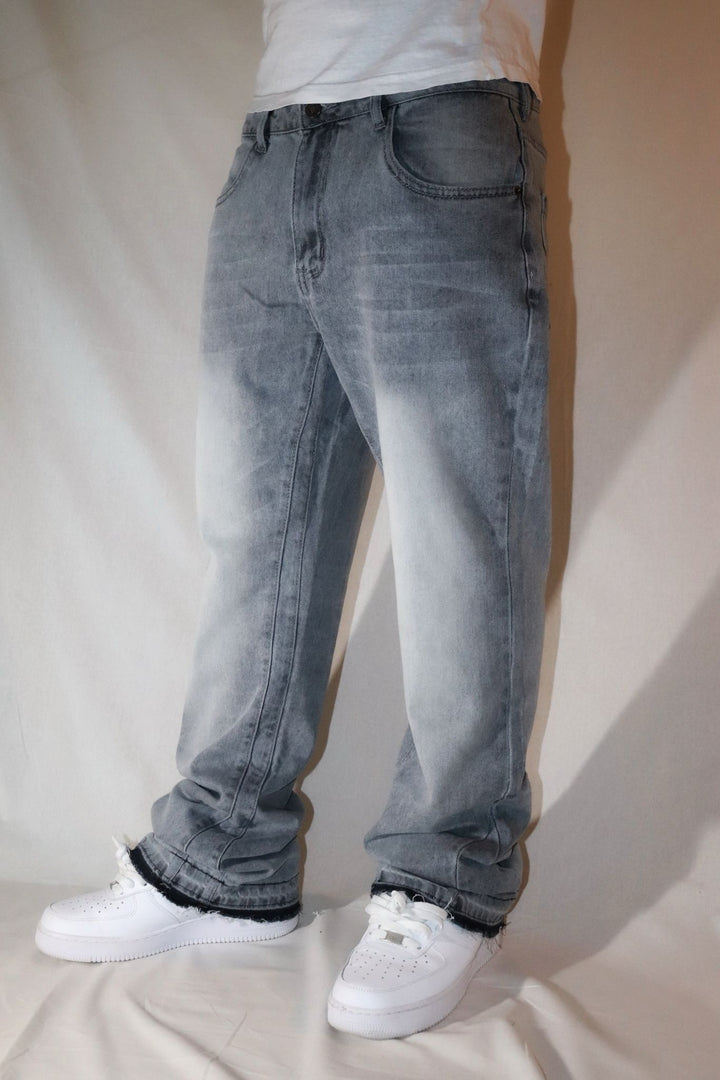 Grey Flared Jeans